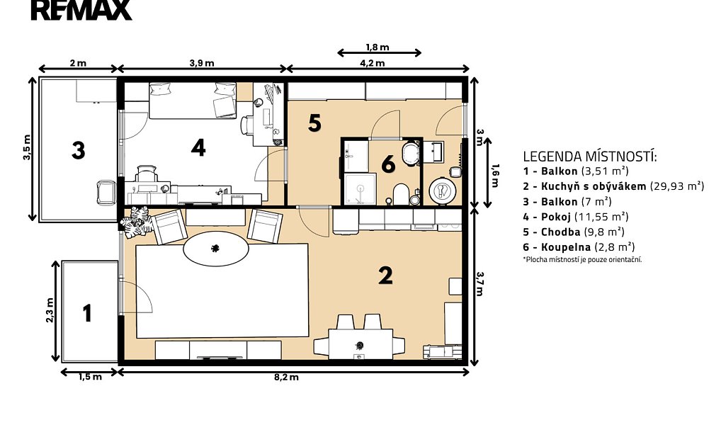 Prodej bytu 2+kk 60 m², Kamenice – náhled fotky 4