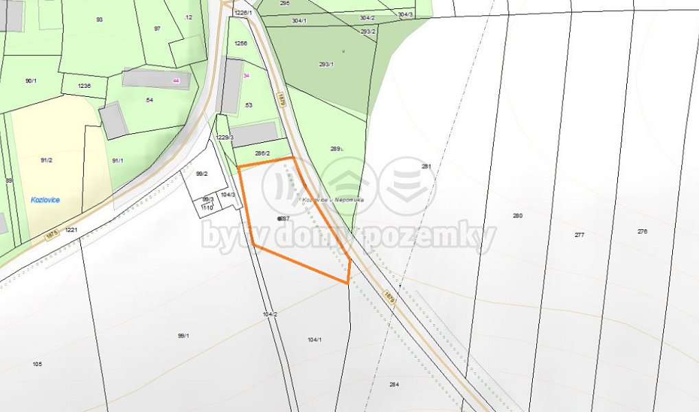 Prodej pole 1 662 m², Kozlovice – náhled fotky 3
