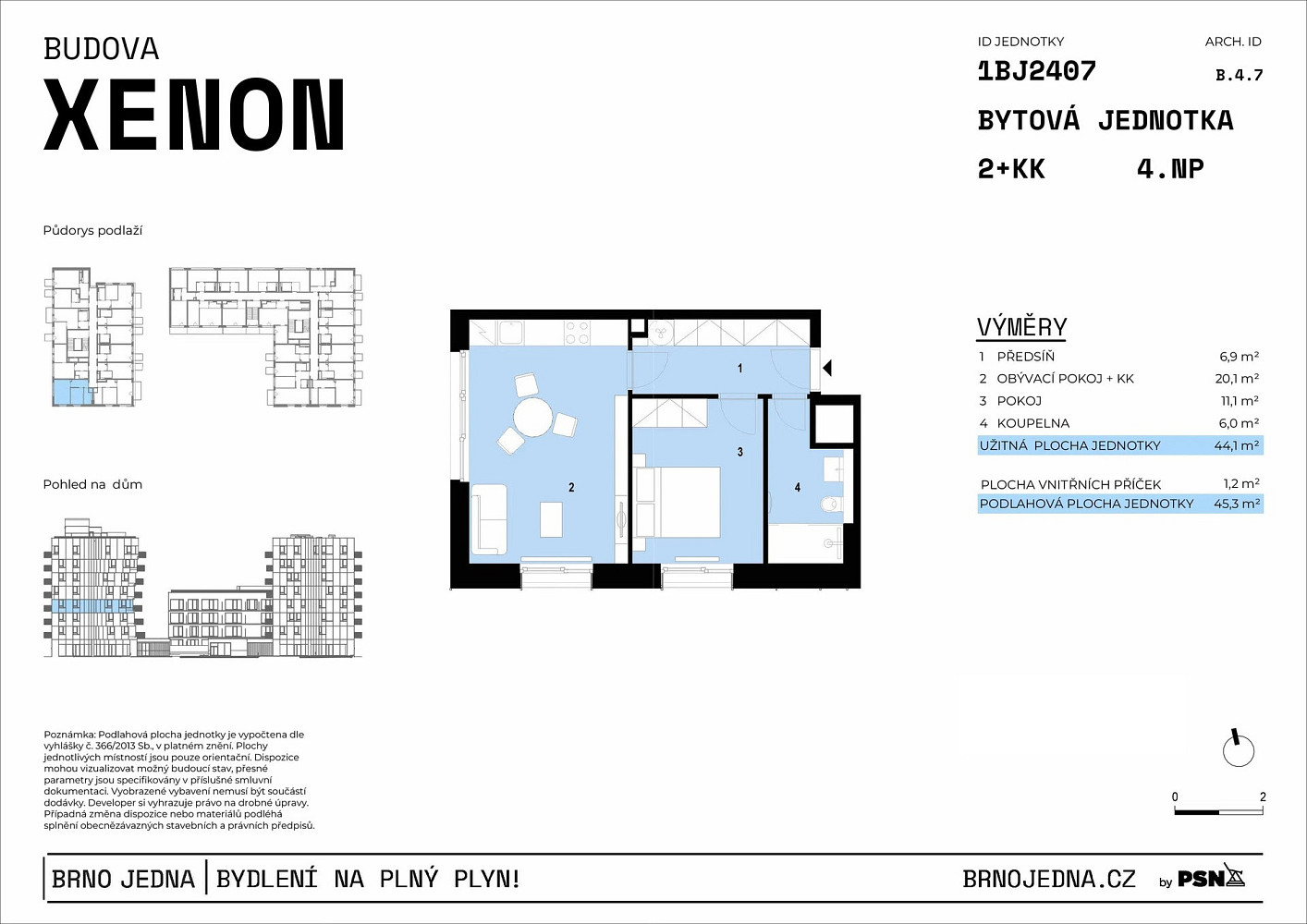 Prodej bytu 2+kk 44 m² — photo 2
