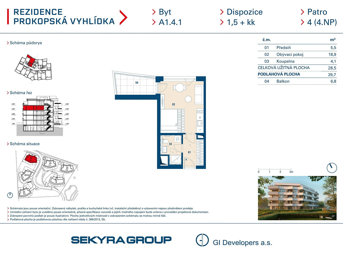Prodej bytu 1+kk 28 m² – fotografie 2