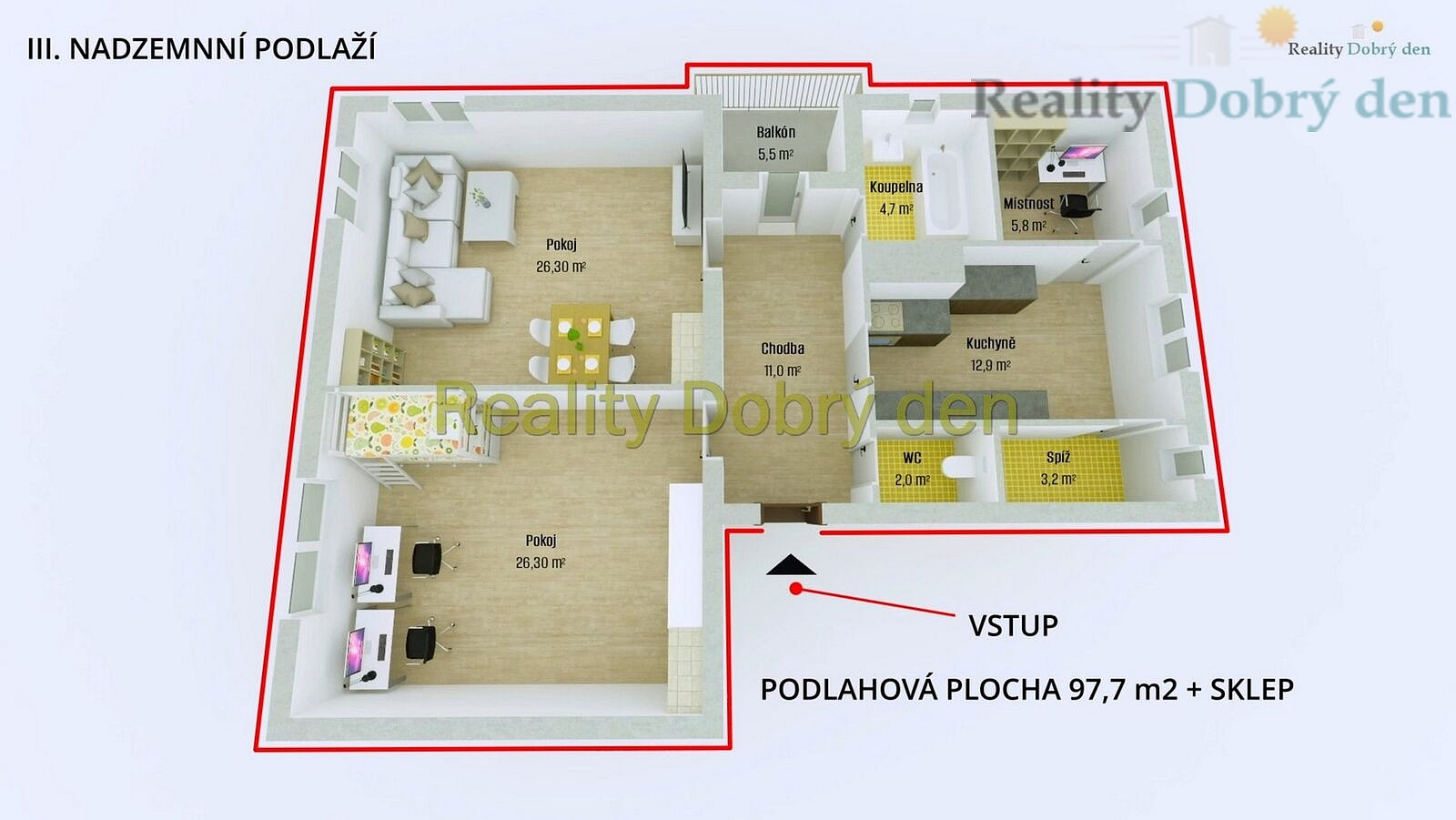Prodej bytu 3+1 92 m² – fotografie 2