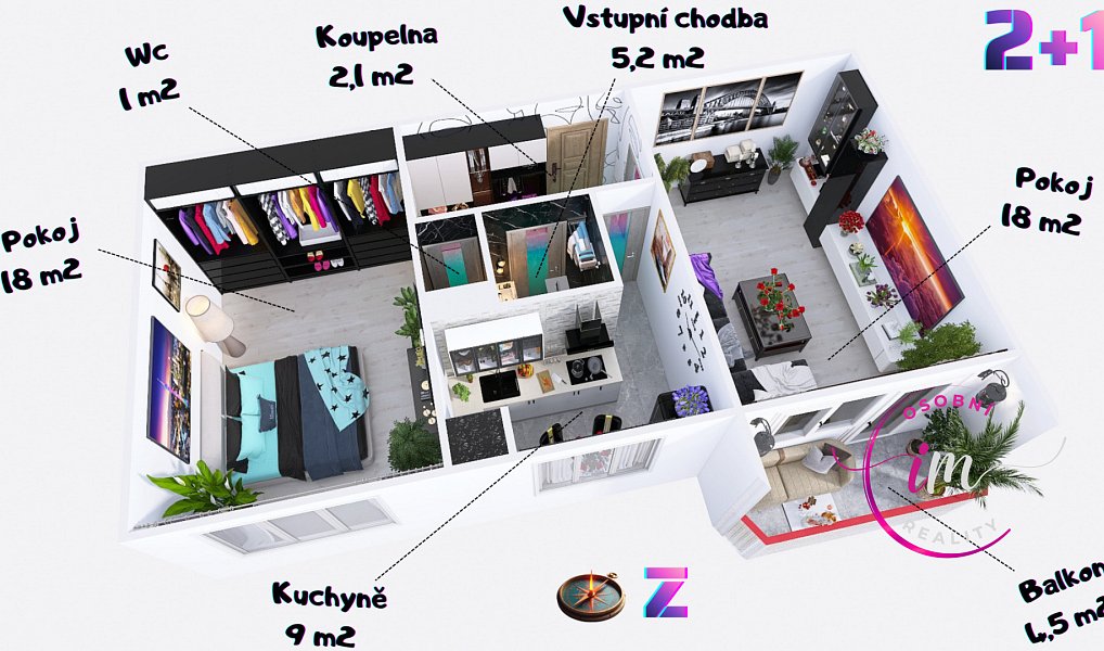 Prodej bytu 2+1 53 m², Jihlava – náhled fotky 16