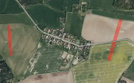 Prodej pole 7 436 m², Býšť, okres Pardubice