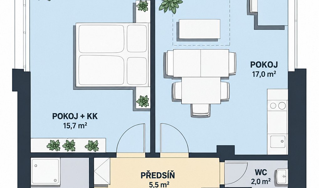 Prodej bytu 2+kk 45 m², Praha – náhled fotky 12