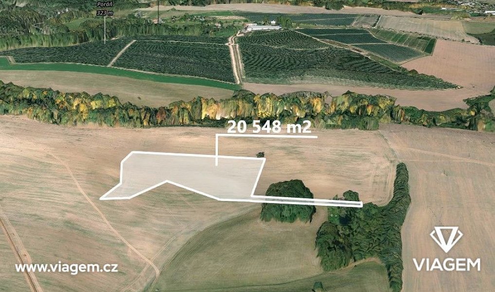 Prodej pole 6 849 m², Dolní Bousov – fotka 1 z 5