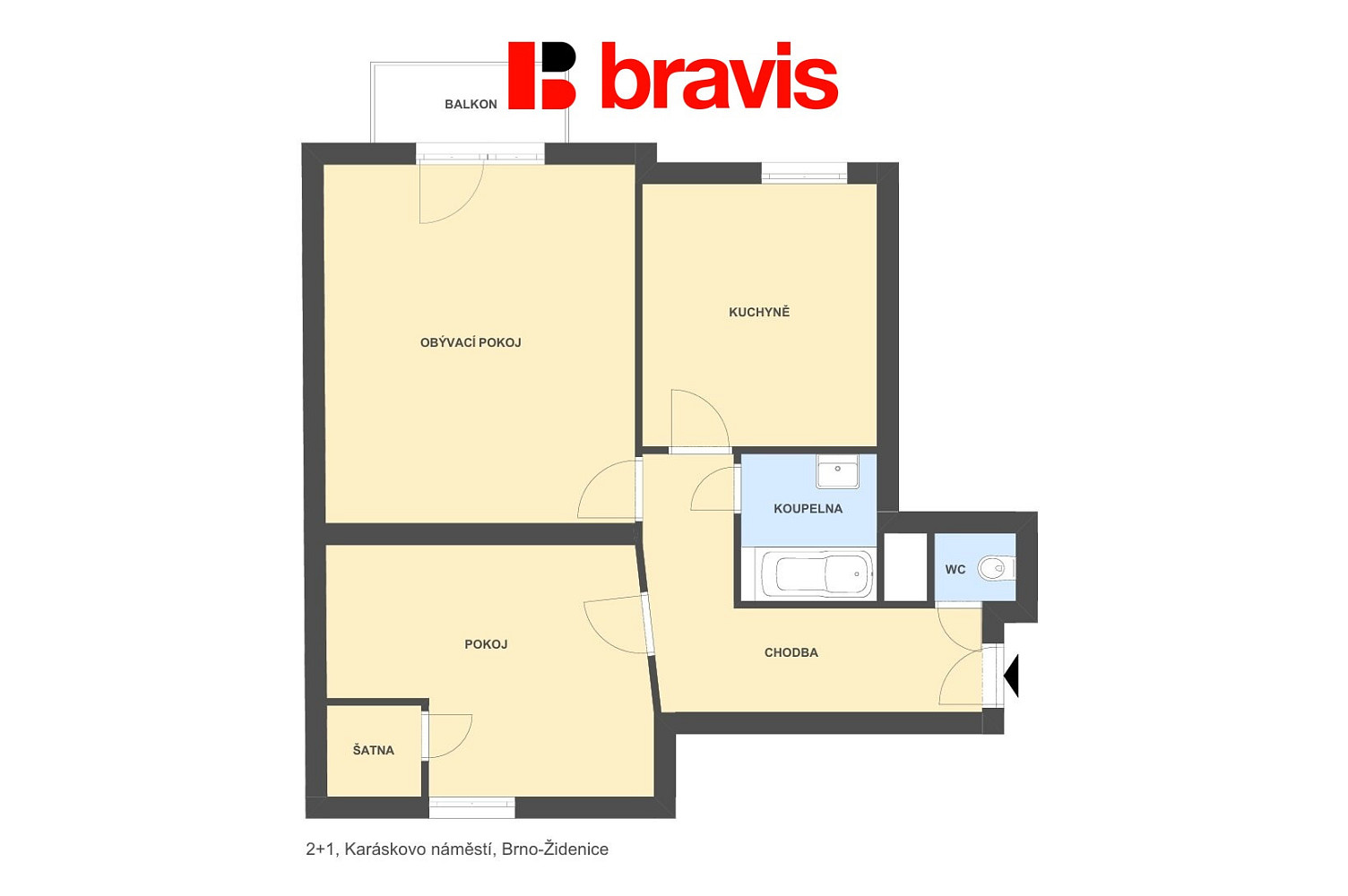 Prodej bytu 2+1 61 m² – fotografie 5