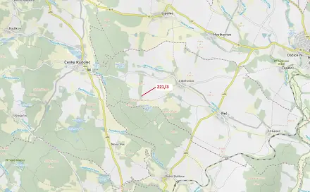 Dražba lesa 1 109 m², Český Rudolec