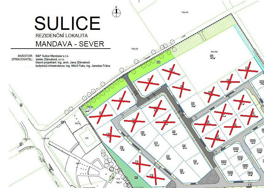 Prodej stavebního pozemku 801 m², Sulice
