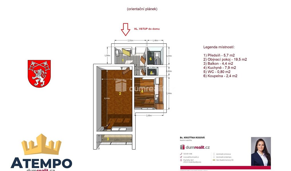 Pronájem bytu 1+1 41 m², Prachatice – náhled fotky 2