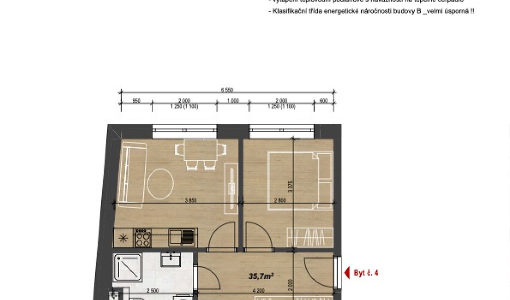 Prodej bytu 2+kk 35 m², Kyjov – náhled fotky 6