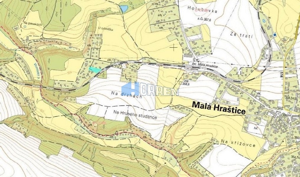 Prodej zahrady 1 800 m², Malá Hraštice – náhled fotky 10