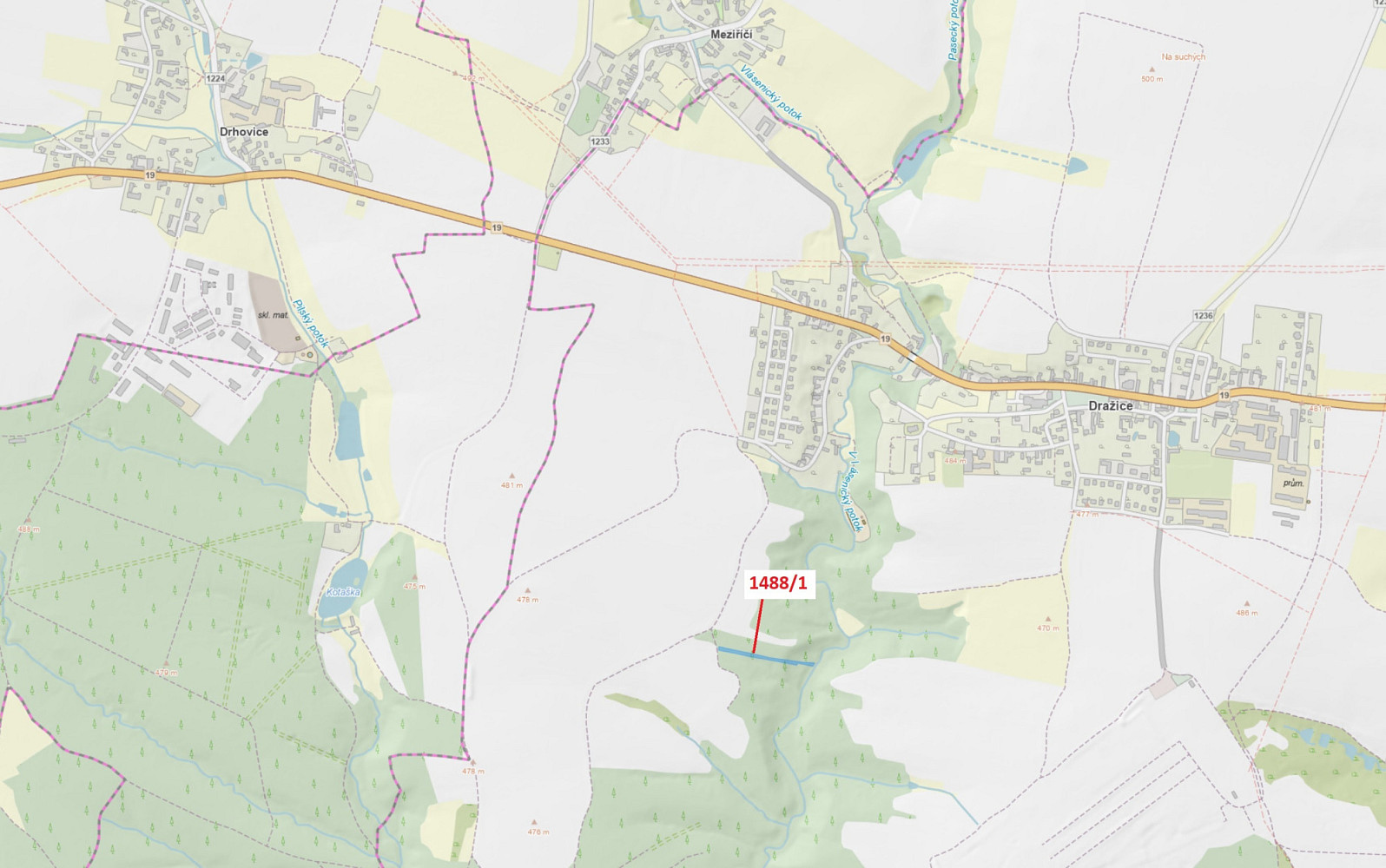 Dražba lesa 1 957 m²
