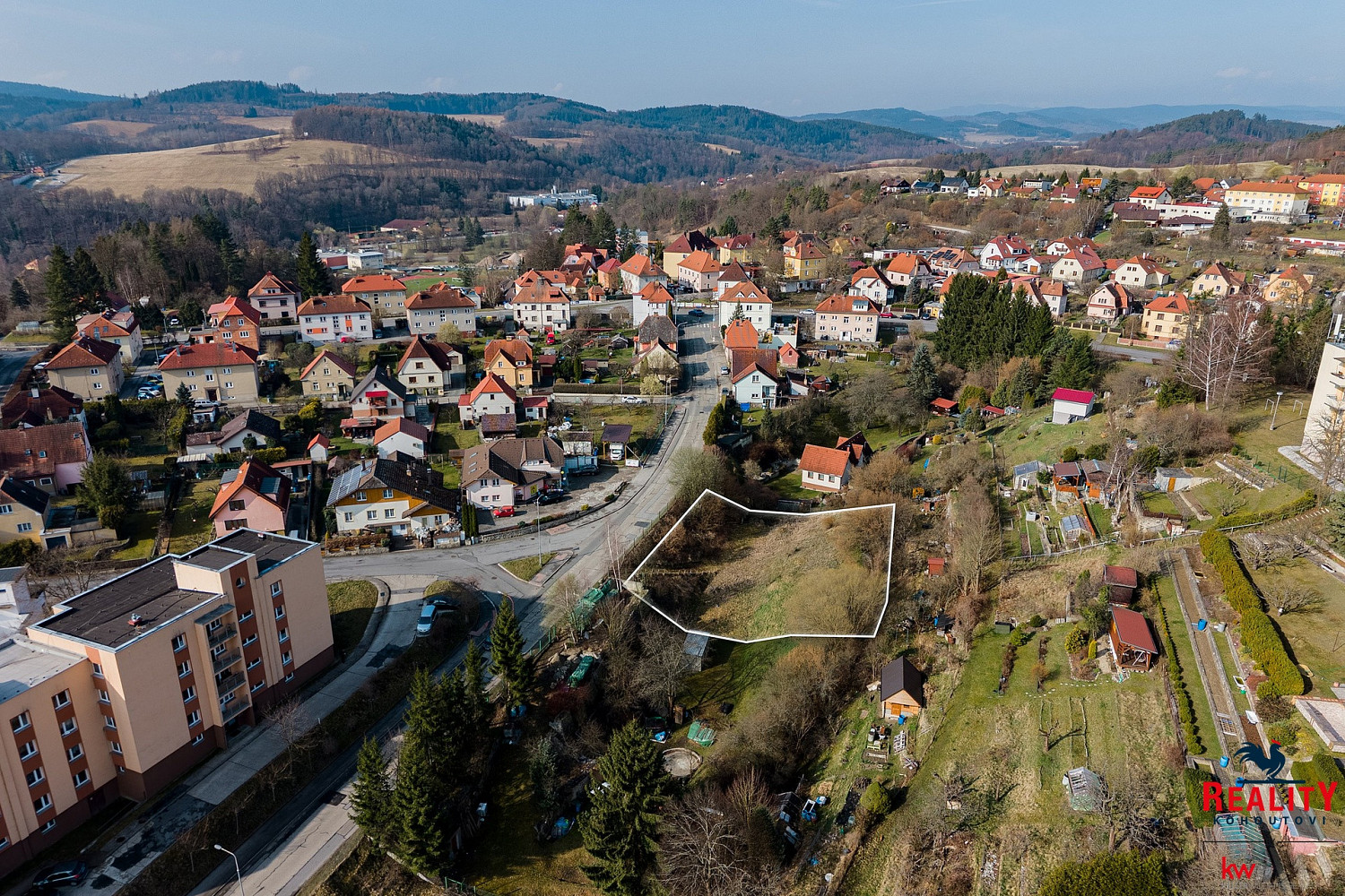 Prodej stavebního pozemku 1 344 m², Český Krumlov – pohled 4