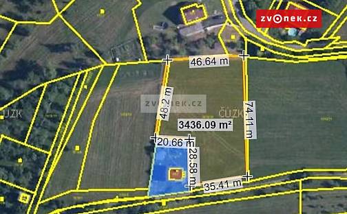 Prodej stavebního pozemku 3 558 m², Jasenná, okres Zlín