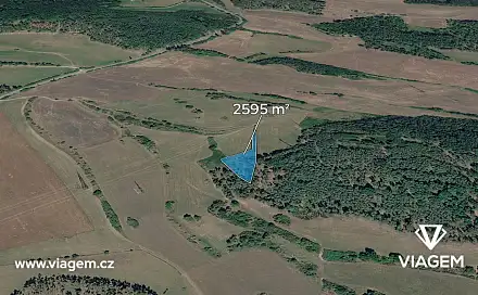 Prodej lesa 2 595 m², Nečín, okres Příbram