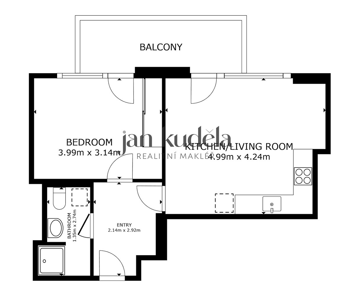 Prodej bytu 2+kk 43 m² – fotografie 5