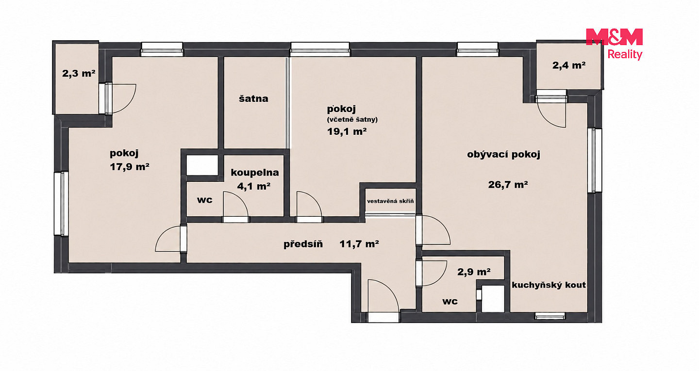 Prodej bytu 3+kk 82 m² – fotografie 3