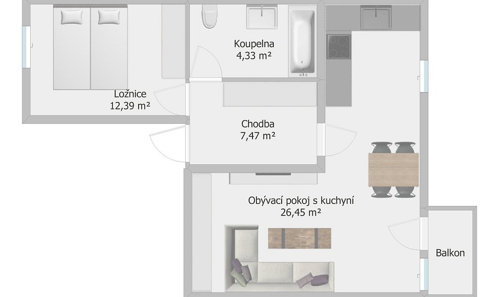 Prodej bytu 2+kk 54 m², Plzeň – náhled fotky 9