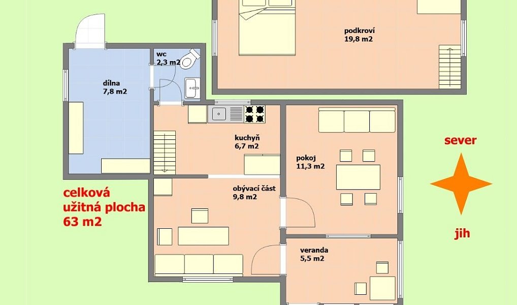 Prodej chaty/chalupy 63 m² s pozemkem 900 m², Ochoz u Brna – náhled fotky 22