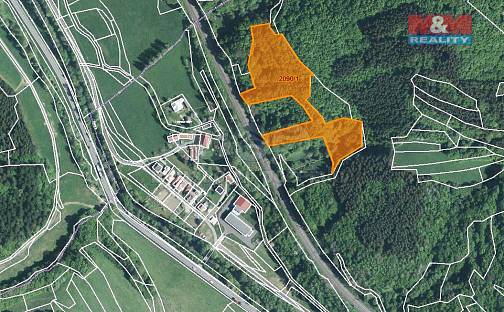 Prodej lesa 11 283 m², Lužná, okres Vsetín