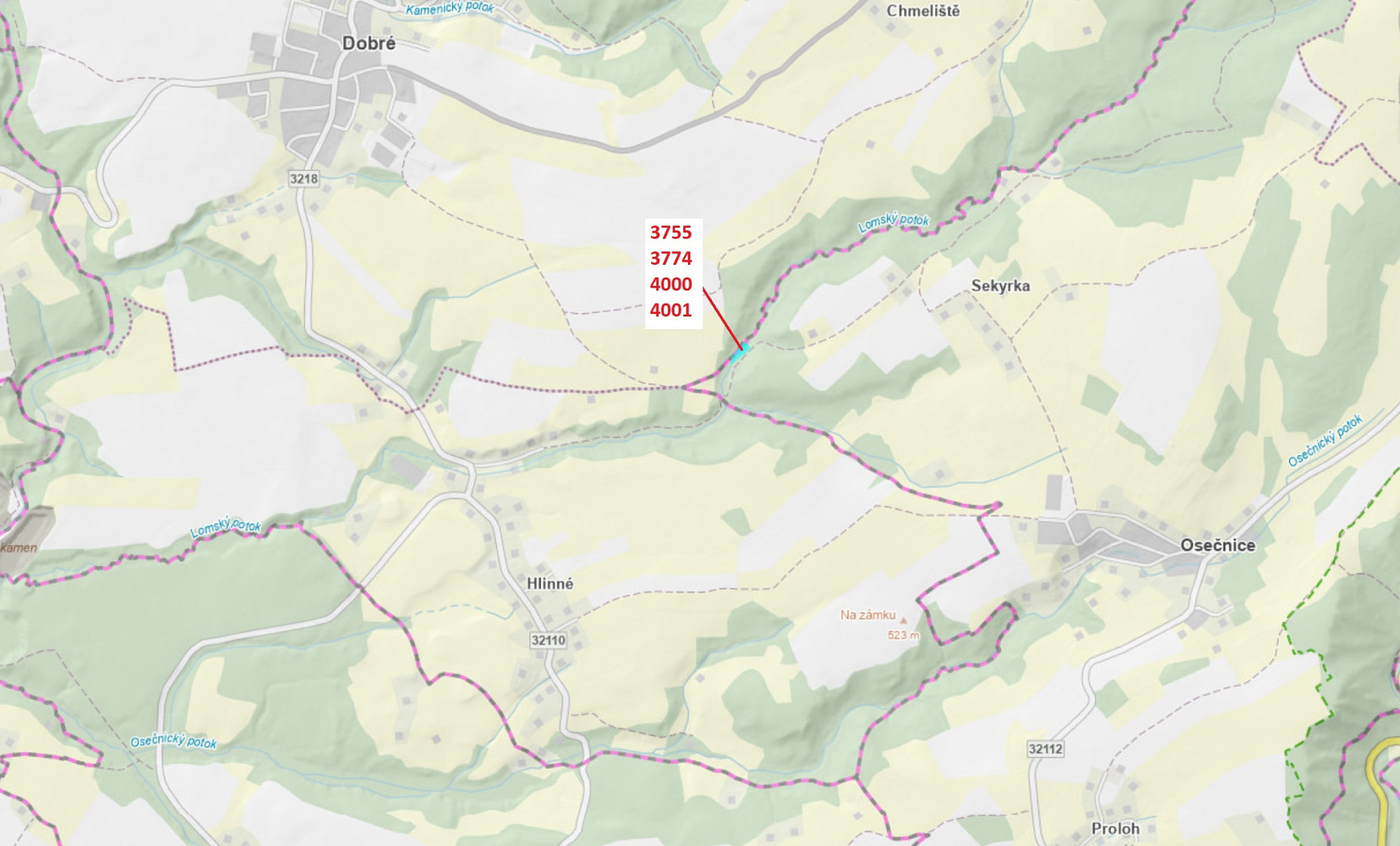 Dražba lesa 1 509 m²
