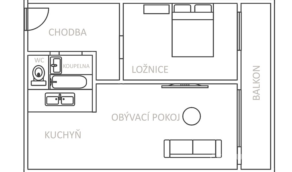 Pronájem bytu 2+kk 49 m², Bílina – náhled fotky 3