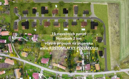 Prodej stavebního pozemku 802 m², Kostomlátky, okres Nymburk