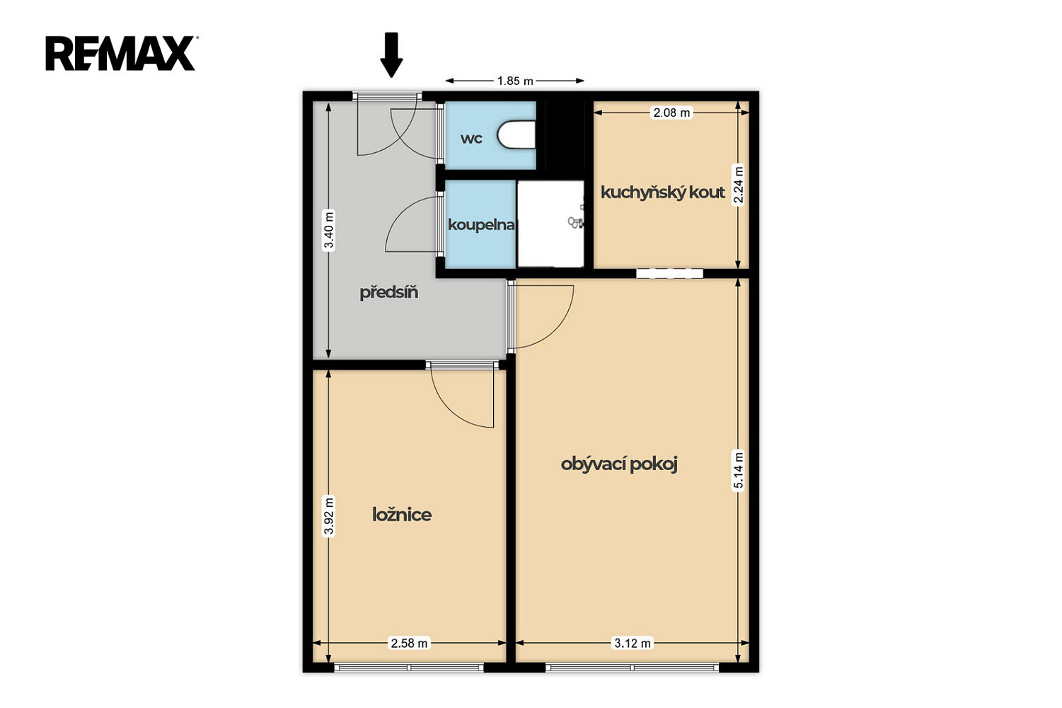 Prodej bytu 2+kk 45 m² – fotografie 3