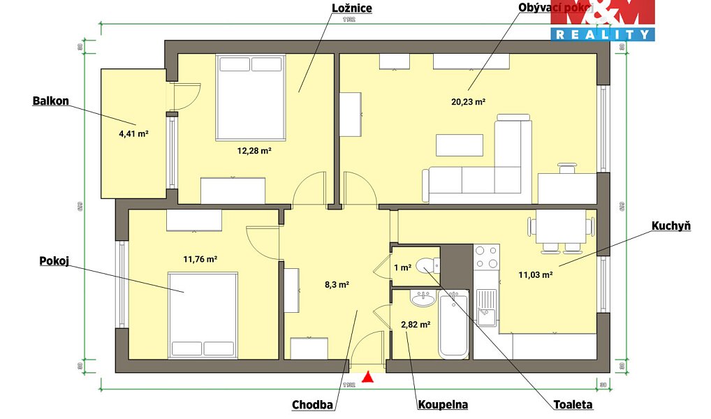 Prodej bytu 3+1 67 m², Bor – náhled fotky 6