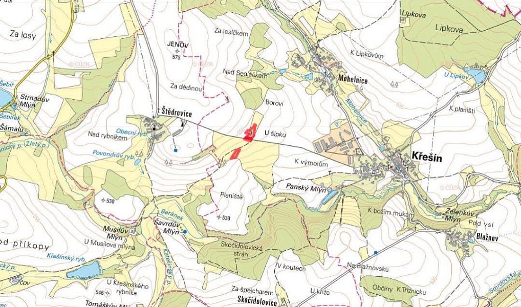 Prodej louky 3 606 m², Křešín – náhled fotky 2