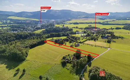 Prodej louky 7 126 m², Frýdlantská, Chrastava - Horní Chrastava, okres Liberec