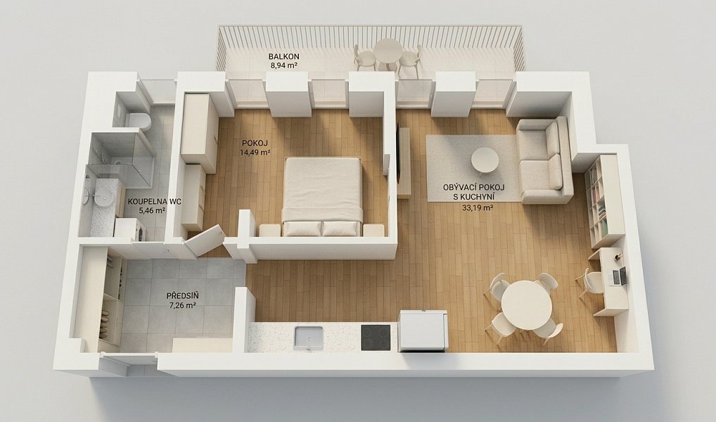 Pronájem bytu 2+kk 65 m², Plzeň – náhled fotky 5