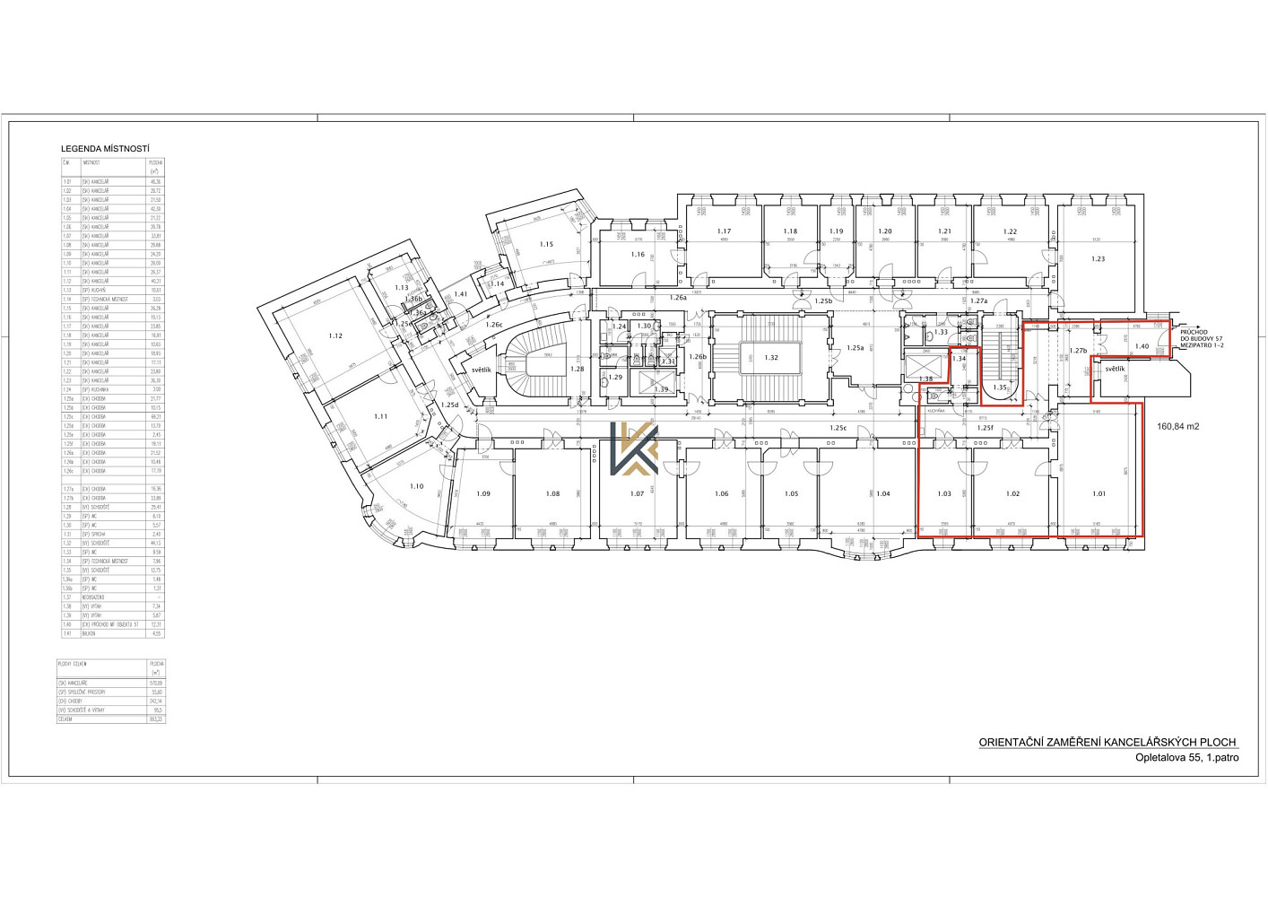 Pronájem kanceláře 160 m² – fotografie 3
