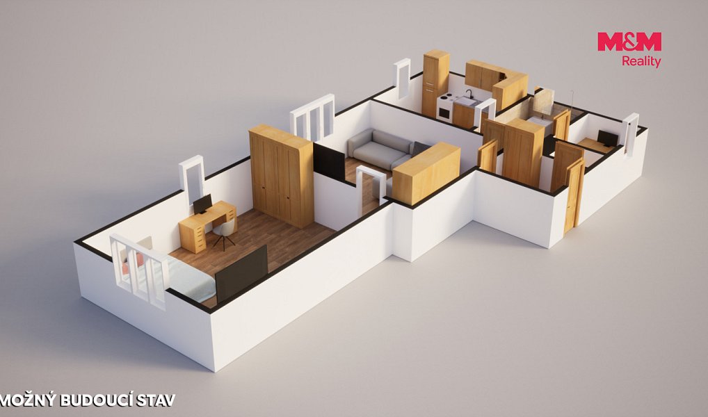 Prodej bytu 3+1 61 m², Kostelec nad Labem – náhled fotky 2