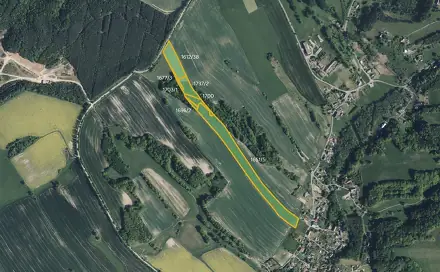 Prodej pole 54 887 m², Dubnice, okres Česká Lípa