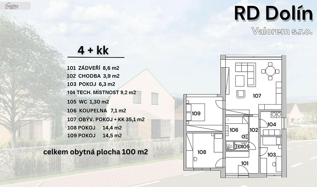 Prodej domu 100 m² s pozemkem 350 m², Slaný – náhled fotky 14