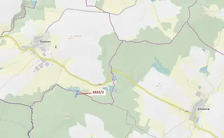 Dražba lesa 5 108 m², Rodinov