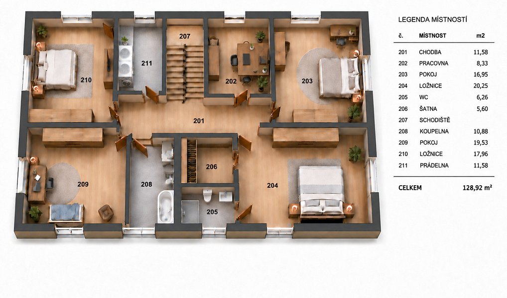 Prodej domu 329 m² s pozemkem 1 034 m², Sluhy – náhled fotky 36