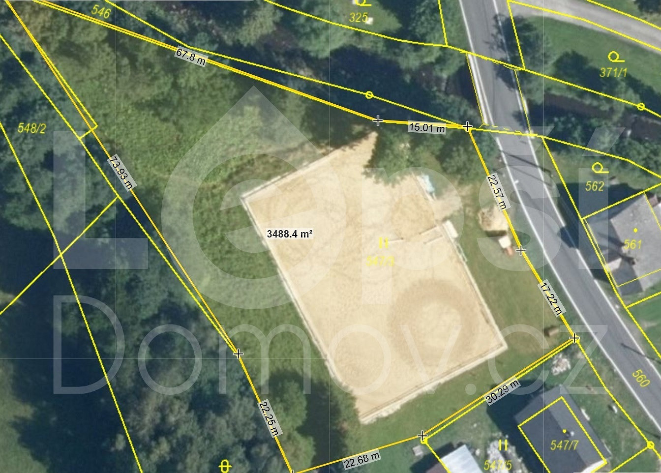Prodej stavebního pozemku 1500 m² – pohled 4