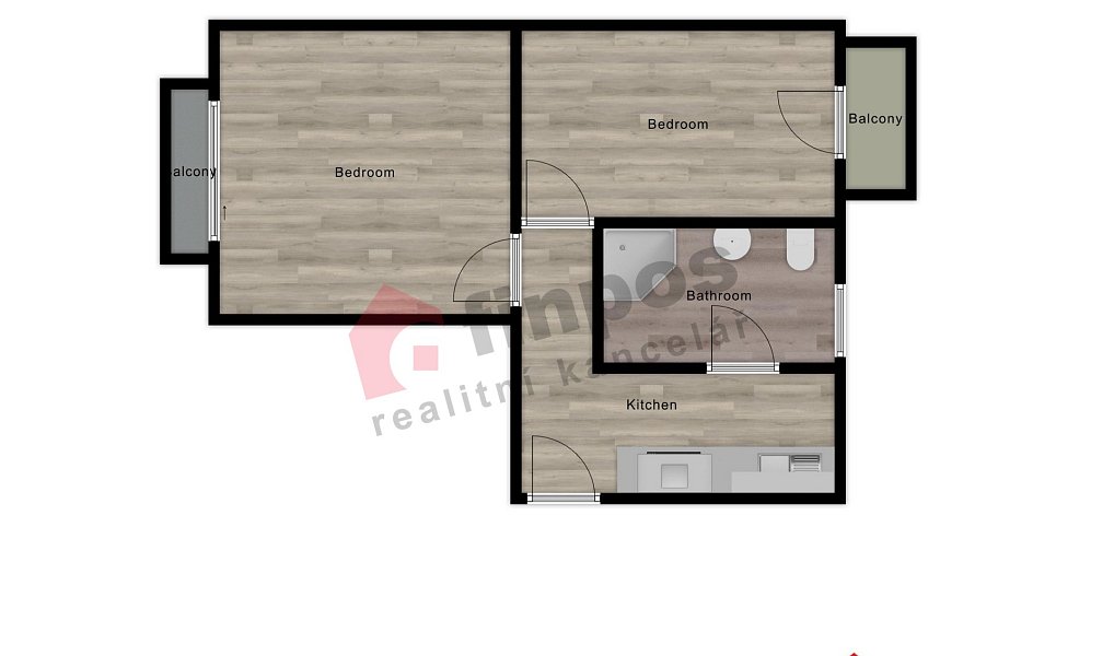 Pronájem bytu 2+1 48 m², Žatec – náhled fotky 4
