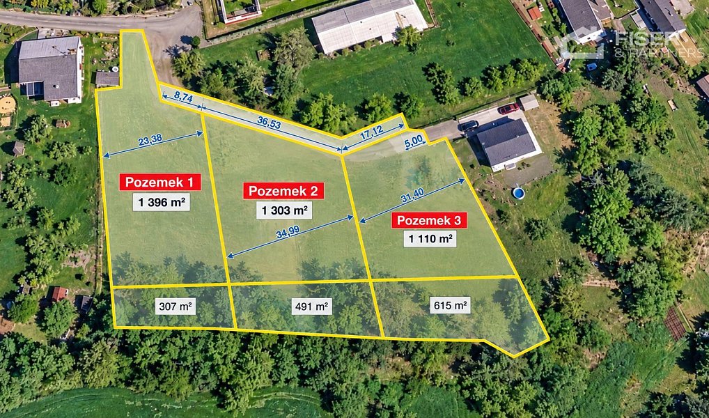 Prodej stavebního pozemku 1 110 m², Zbyslavice – náhled fotky 5