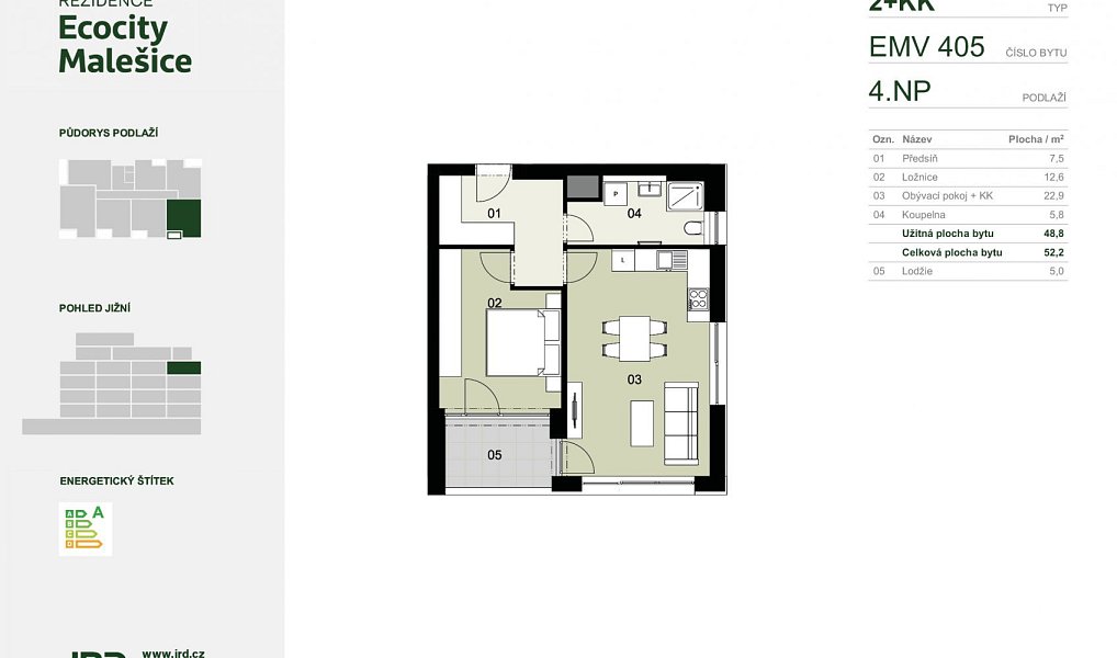 Prodej bytu 2+kk 52 m², Praha – náhled fotky 2
