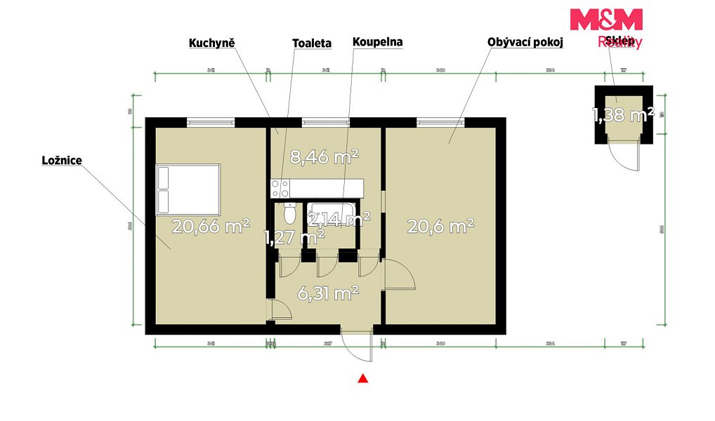 Prodej bytu 2+1 54 m², Kraslice – náhled fotky 6