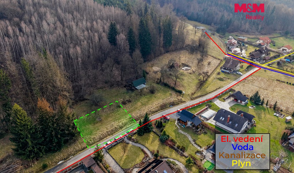 Prodej stavebního pozemku 600 m², Bystřička – náhled fotky 4