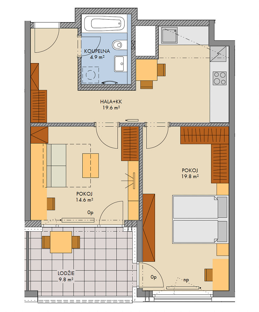 Prodej bytu 2+1 61 m² – fotografie 2
