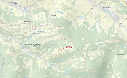Dražba pozemku 370 m², Valašská Bystřice