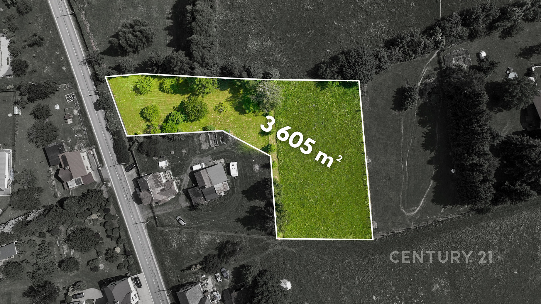 Prodej stavebního pozemku 3 605 m² – fotografie 2