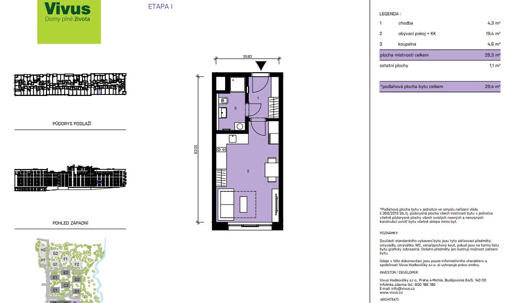 Prodej bytu 1+kk, 29 m², Praha