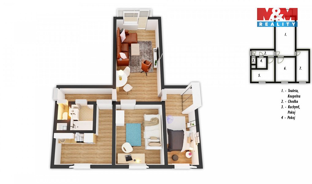 Prodej bytu 3+1 70 m², Nový Bor – náhled fotky 5