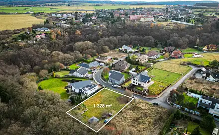 Prodej stavebního pozemku 1 328 m², Za Štěpnicí, Řitka, okres Praha-západ
